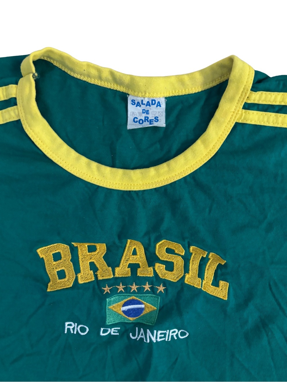 Salada de Cores Brasil Green & Yellow Crop Tee - Rio de Janeiro - Picture 2 of 3